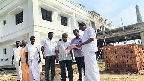 செஞ்சி ஊராட்சி ஒன்றிய அலுவலக கட்டுமானப் பணிகள் ஆய்வு