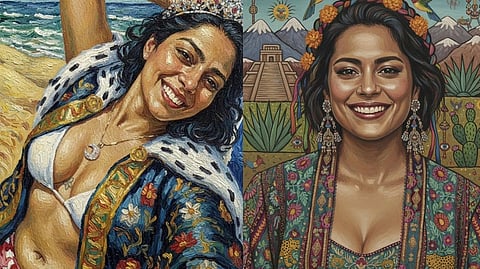Paintings by actress Shahana Goswami.