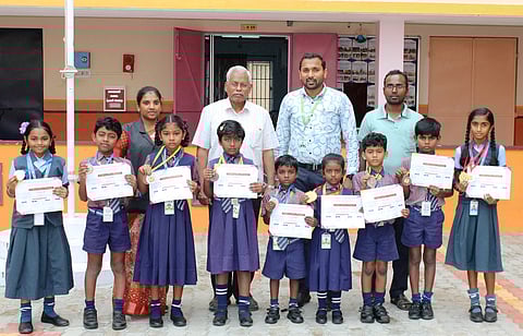 ரோலா் ஸ்கேட்டிங்: ஹெரிடேஜ் பள்ளி மாணவா்கள் சிறப்பிடம்