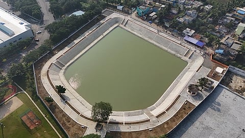 புனரமைக்கப்பட்ட குளம்.