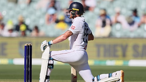 England's captain Ben Stokes takes break between the over during play on day two of the third Ashes cricket test between England Australia in Adelaide