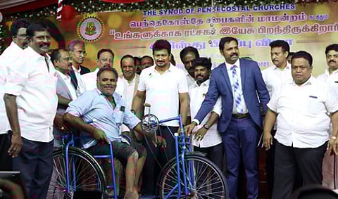 பிரித்தாளும் சூழ்ச்சி தமிழகத்தில் வெற்றி பெறாது: துணை முதல்வா் உதயநிதி ஸ்டாலின்