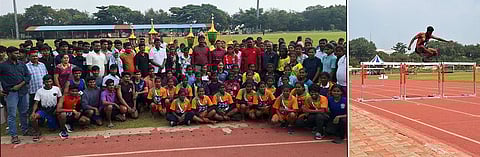 திருவள்ளுவா் பல்கலை. மண்டல தடகளப் போட்டி: ஆட்சியா் தொடங்கிவைத்தாா்