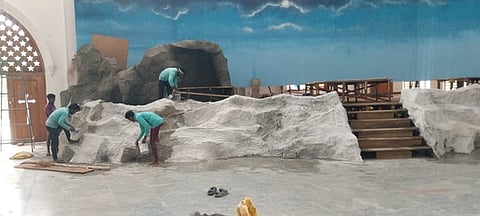 கிறிஸ்துமஸ்: வேளாங்கண்ணி பேராலயத்தில் முன்னேற்பாடு பணிகள் தீவிரம்