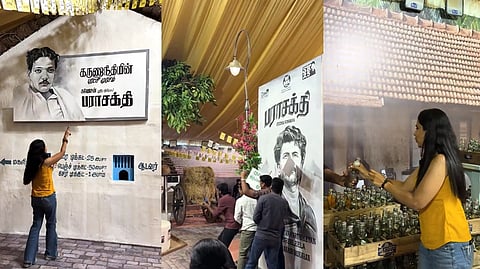 The props used in the filming of the movie Parasakthi...