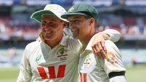 Marnus Labuschange and Alex Carey