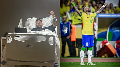 Neymar Jr at hospital and Nation Team jersey.