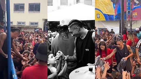 Raphinha helped the people in his hometown.