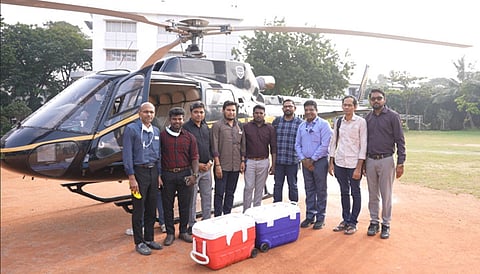 சென்னைக்கு ஹெலிகாப்டரில் வந்த இதயம்: மறுவாழ்வு பெற்ற மகாராஷ்டிர இளைஞா்
