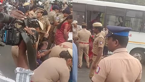 தூய்மைப் பணியாளர்கள் மீண்டும் போராட்டம்.