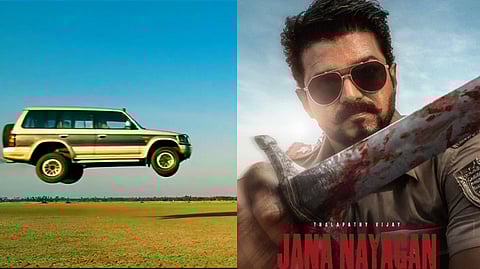 The scene is of Mangatha, with a Jananayagan poster.