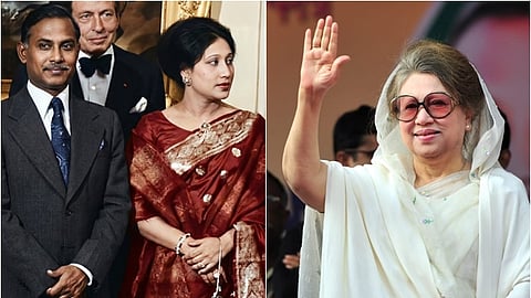 கணவர் ஜியாவுர் ரஹ்மானுடன் கலீதா ஜியா.