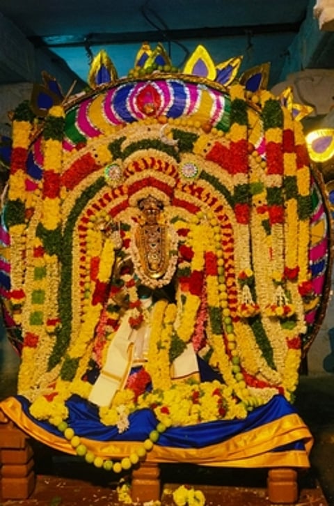 சப்தரிஷீஸ்வரா் கோயிலில் சனிக்கிழமை அருள்பாலித்த நடராஜ பெருமான்.