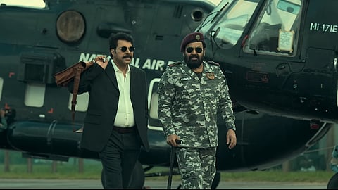 Mammootty and Mohanlal in the film Patriot.