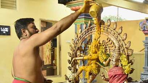 மாமல்லபுரம் மல்லிகேஸ்வரா் கோயிலில் நடைபெற்ற ஆருத்ரா வழிபாடு