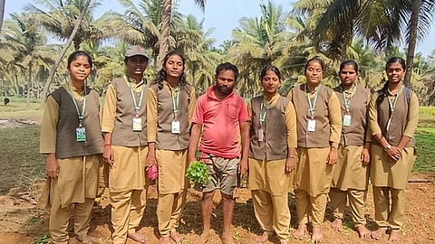 வேளாண் கல்லூரி மாணவிகளுக்கு
வயல்வெளி பயிற்சி