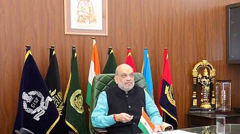 புது தில்லியில் என்எஸ்ஜியின் தேசிய ஐஇடி குண்டுவெடிப்பு பகுப்பாய்வு தரவுத் தளத்தை வெள்ளிக்கிழமை காணொலி வாயிலாக தொடங்கிவைத்த மத்திய உள்துறை அமைச்சா் அமித் ஷா.