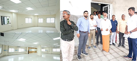 சென்னை வால்டாக்ஸ் பகுதியில் மேற்கொள்ளப்பட்டுவரும் வளா்ச்சித் திட்டப் பணிகளை வெள்ளிக்கிழமை ஆய்வு செய்த அமைச்சா் பி.கே.சேகா்பாபு.