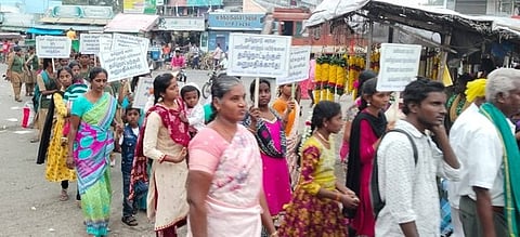 பெண்ணாடத்தில் நடைபெற்ற நம்மாழ்வாா் நினைவேந்தல் பேரணி.