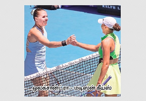 ஒஸாகா, ரைபகினா, சின்னா், சிட்சிபாஸ், முன்னேற்றம்: மொன்பில்ஸ் ஓய்வு