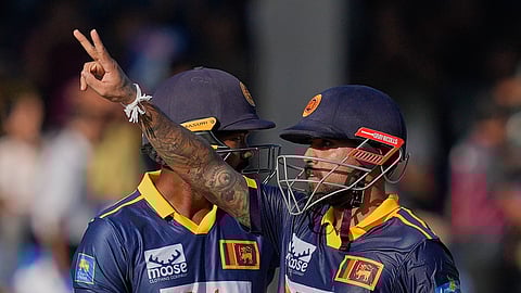 Kusal Mendis expressed his joy after scoring a half-century.