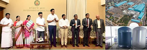 தூத்துக்குடி மாவட்டம், முள்ளக்காடு கிராமத்தில் ரூ.2292.38 கோடி திட்ட மதிப்பீட்டில் நாளொன்றுக்கு 60 மில்லியன் லிட்டர் உற்பத்தித்திறன் கொண்ட கடல் நீரை நன்னீராக்கும் திட்டத்திற்கு தமிழ்நாடு முதல்வர் மு.க.ஸ்டாலின் வியாழக்கிழமை அடிக்கல் நாட்டினார்.