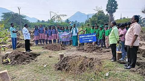 பள்ளியில் மரக்கன்றுகள் நடும் விழா