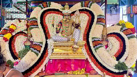 வல்லக்கோட்டை முருகன் கோயிலில் வீராசன அலங்காரத்தில் அருள்பாலித்த உற்சவா் ஸ்ரீ கோடையாண்டவா்.