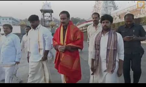 திருமலையில் சுவாமி தரிசனம் செய்த பாமக தலைவா் அன்புமணி ராமதாஸ்.