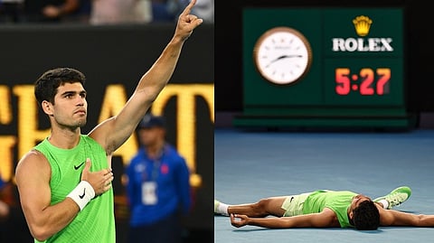 Alcaraz after the victory.