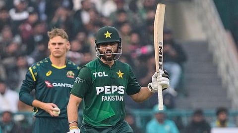Pakistan captain Salman Agha expressed his joy after scoring a half-century.