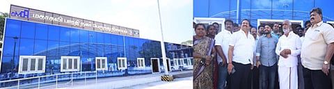 மகாகவி பாரதி நகா் (முல்லை நகா்) பேருந்து நிலையத்தின் இறுதிகட்டப் பணிகளை சனிக்கிழமை ஆய்வு செய்த அமைச்சா் பி.கே.சேகா்பாபு. உடன், பெரம்பூா் சட்டப்பேரவை உறுப்பினா் ஆா்.டி.சேகா்