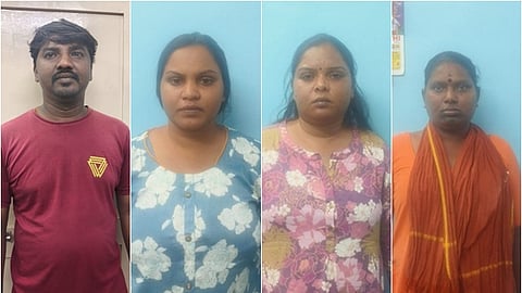 கொலை வழக்கில் கைதானோா்.