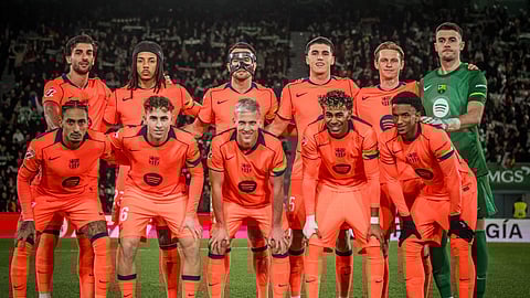 Barcelona team players.