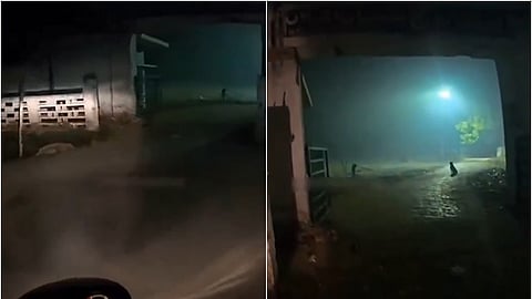 கல்லறை வாயிலில் உணவு விநியோக ஊழியர் எடுத்த விடியோ