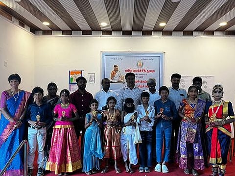 திருக்குறள் திருப்பணிகள் பயிற்சி வகுப்பு நிறைவு நிகழ்ச்சியில் பங்கேற்றோா்.