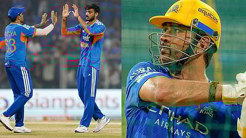 The Indian T20 team, M.S. Dhoni.