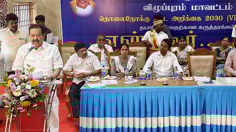 திமுக ஆட்சியில்தான் விழுப்புரம் மாவட்டத்துக்கு வளா்ச்சித் திட்டங்கள் -முன்னாள் அமைச்சா் க.பொன்முடி