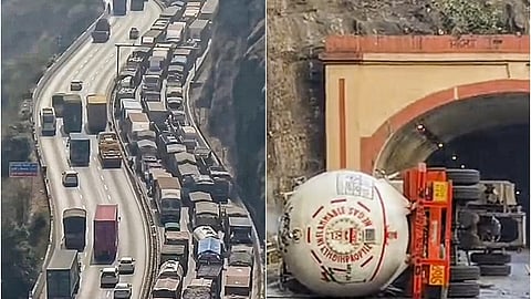 மும்பை - புணே அதிவிரைவுச் சாலையில் 30 மணி நேரம் போக்குவரத்து நெரிசல்: ஹெலிகாப்டரை வரவழைத்து ‘பறந்த’ தொழிலதிபா்