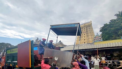 ராமநாதசுவாமி கோயிலைச் சுற்றியுள்ள பகுதிகளில் ஆக்கிரமிப்புகள் அகற்றம்