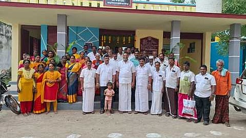 நியாய விலை கட்டட திறப்பு விழா நிகழ்ச்சியில் பங்கேற்ற கிருஷ்ணமுரளி எம்எல்ஏ.