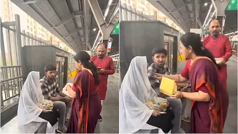 மெட்ரோ ரயில் நிலையத்தில் மகனுக்கு திருமண நிச்சயம் செய்த தாய்