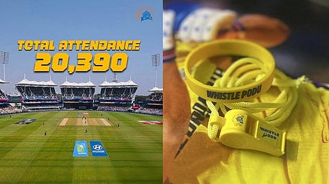 சேப்பாக் திடல், விசில்.