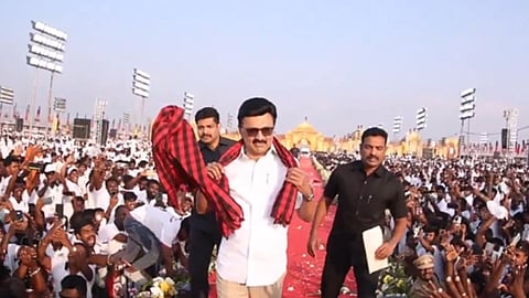 திமுக இளைஞரணி நிர்வாகிகள் கூட்டத்தில் முதல்வர் ஸ்டாலின்.