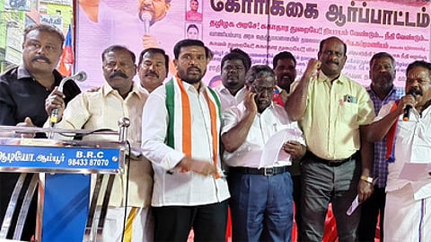 விசிக கண்டன ஆா்ப்பாட்டம்