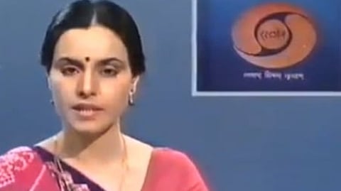 தூர்தர்ஷனின் மூத்த தொகுப்பாளர் சரளா மகேஷ்வரி (கோப்புப் படம்)