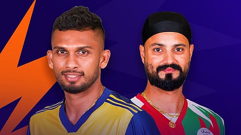 Sri lanka and Oman team captains.