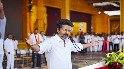 தமிழக வெற்றிக் கழகத் தலைவர் விஜய்.