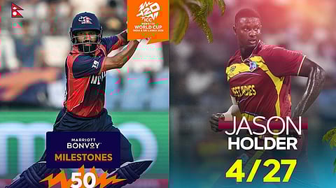 Nepal player and West Indies Player