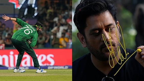 Usman Tariq and MSDhoni.